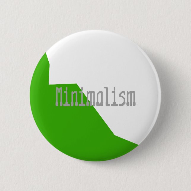 Minimalismus Green White Button (Vorderseite)