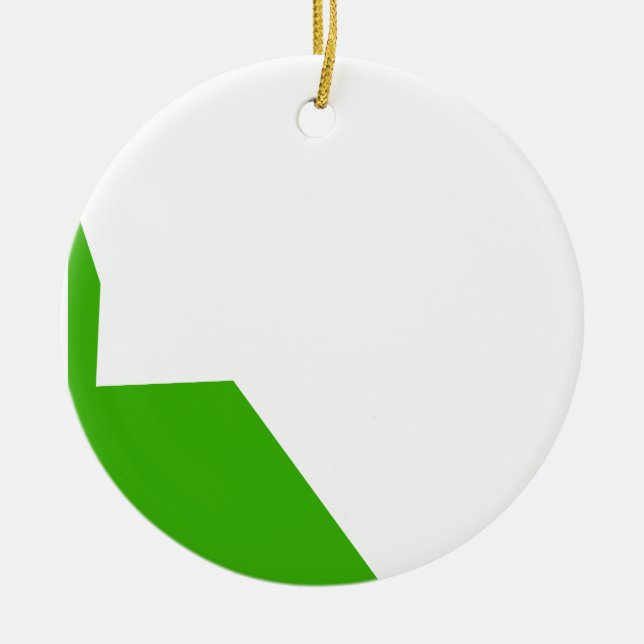 Minimalismus Green White Keramik Ornament (Vorne)