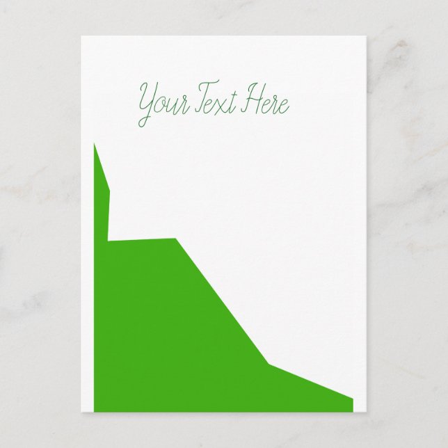 Minimalismus Green White Postkarte (Vorderseite)