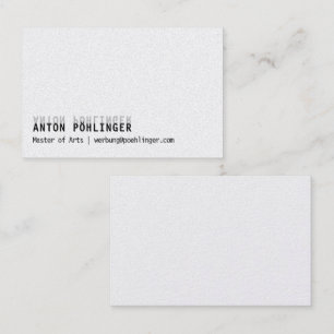 Minimalismus in schwarz weiß Drehung visitencard Visitenkarte