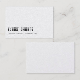 Minimalismus in schwarz weiß Drehung visitencard Visitenkarte