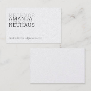 Minimalismus in schwarz weiß Drehung visitencard Visitenkarte