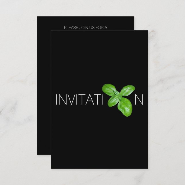 Minimalismus Italienisches Party Einladung (Vorne/Hinten)