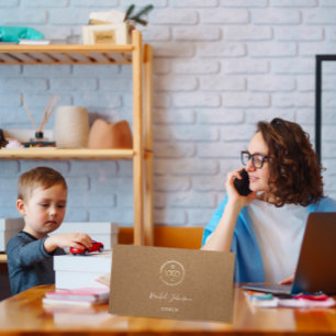 Minimalismus Kraft Elegant Couch Therapy Logo Visitenkarte