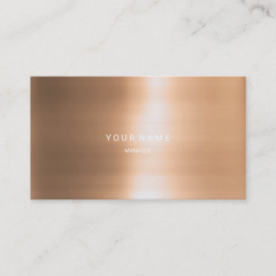 Minimalismus Metallic Elfenbein Gold Vip Manager Visitenkarte