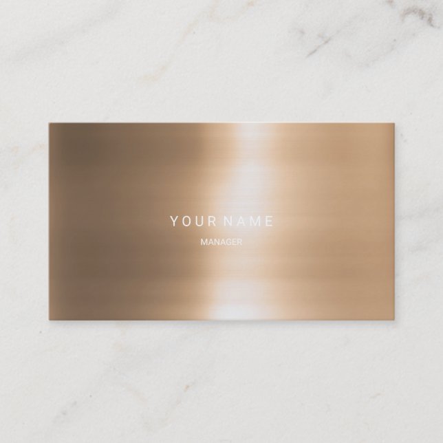 Minimalismus Metallic Ivory Gold Vip Manager Visitenkarte (Vorderseite)