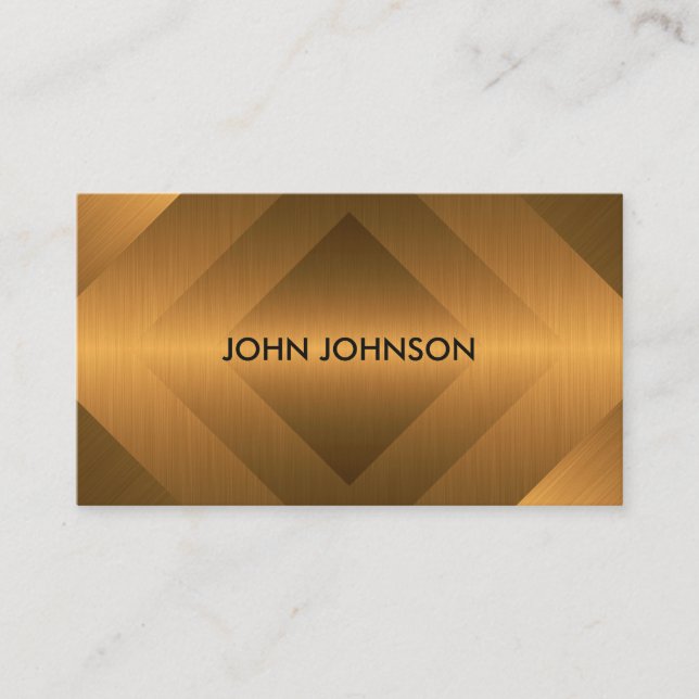 Minimalismus Metallische Gold Marine Vip Business  Visitenkarte (Vorderseite)