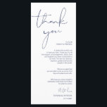 Minimalismus Navy Script Place Einstellung Vielen  Programm<br><div class="desc">(Alle Farben sind anpassbar) Moderne Minimalismus Script Place Einstellung Vielen Dank Karte. Teilen Sie die Liebe und zeigen Sie Ihre Wertschätzung für Ihre Gäste, wenn sie sich an ihrem Platz und lesen Sie diese personalisierte bezaubernde Umgebung Dankeschön Karte. Es ist eine wunderbare Art, Ihre Feier zu starten! Besuchen Sie unsere...</div>