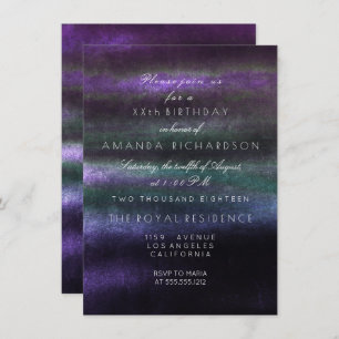 Minimalismus Ombre Aquamarine Lila Marine Tropengr Einladung