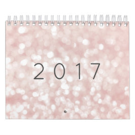 Minimalismus Pastell Pink Rose Funkelnd Lights Kalender