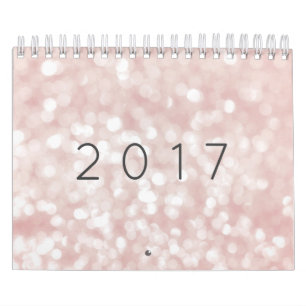 Minimalismus Pastell Pink Rose Funkelnd Lights Kalender