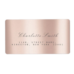 Minimalismus Rosa Rose Blush Rücksendeadressen-Auf