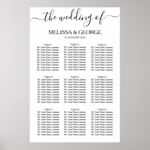 Minimalismus Sitzplätze Chate die Hochzeit von... Poster