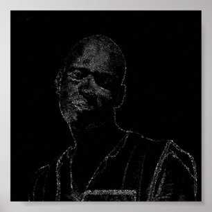 Minimalismus Sketch Zeichne Männergesicht Poster