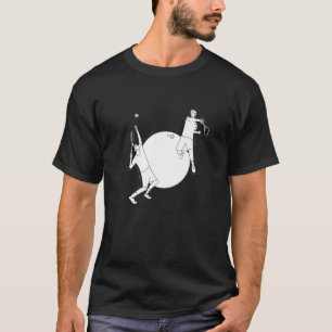 Minimalismus Tennisplayer Illustration Tennis Tour T-Shirt