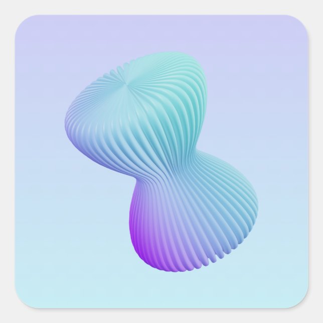 Minimalist_1 Quadratischer Aufkleber (Vorderseite)