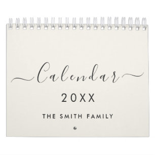 Minimalist 2027 Haferflocken Schrift benutzerdefin Kalender