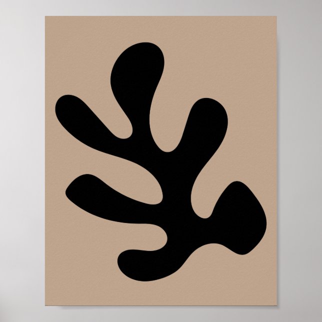 Minimalist Abstract Algae Matisse Style  Poster (Vorne)