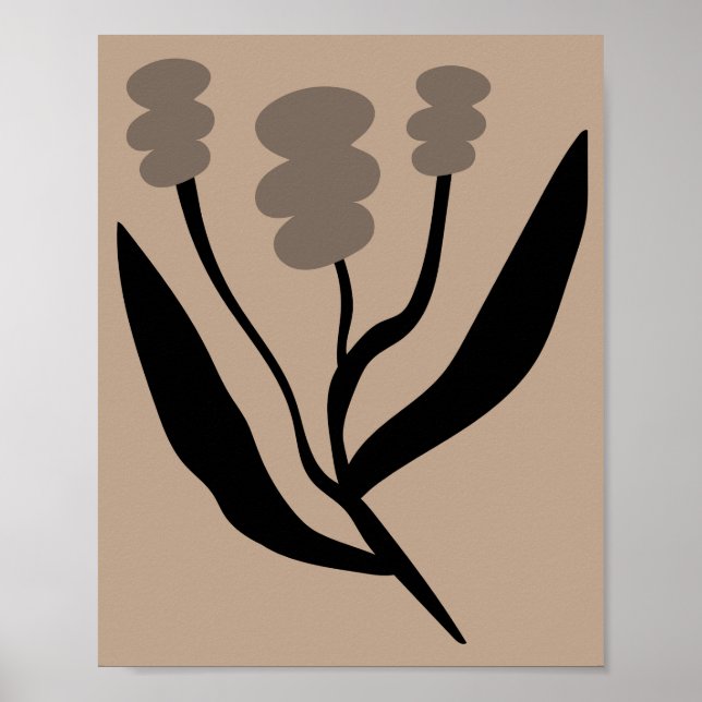 Minimalist Abstract Botanical Matisse Style Poster (Vorne)