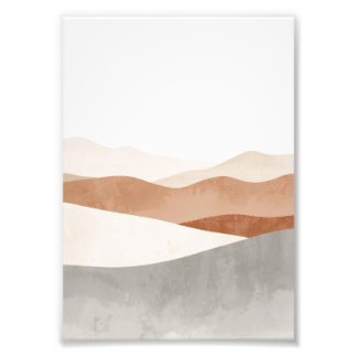 Minimalist abstract landscape wall art – Calm neut Fotodruck