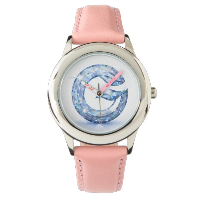 Minimalist Abstract Letter G  Armbanduhr (Vorderseite)