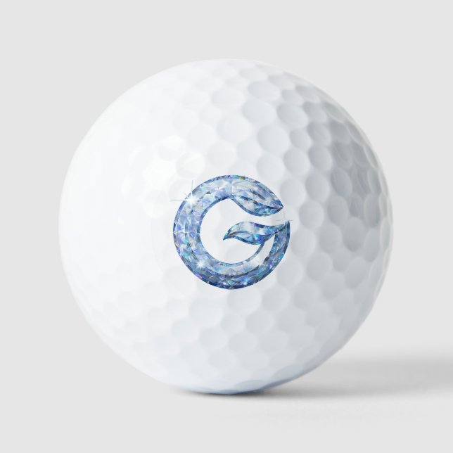 Minimalist Abstract Letter G – Modern Geometric De Golfball (Vorderseite)