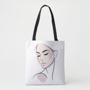 Minimalist Abstract Line Feminine 3 (Mit Farbe)