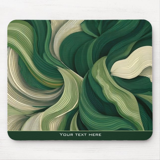 Minimalist Abstract Nature Earthy Green Botanical Mousepad (Vorne)