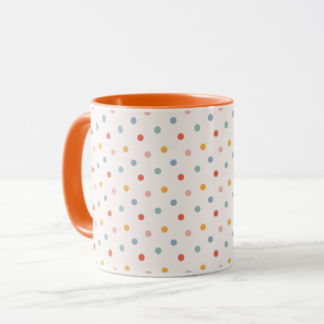 Minimalist Abstract Tiny Spots Pastel Earth Tones  Tasse (Vorderseite Links)
