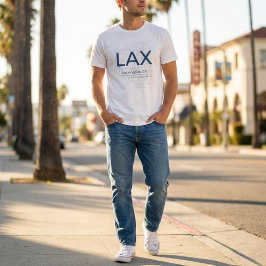 Minimalist Airport Code – Customizable LAX T-Shirt