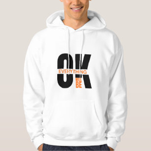 Minimalist Alles Wird OK Inspirational Hoodie