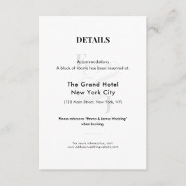 Minimalist Ampersand Wedding | Accommodation | Save The Date