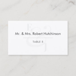 Minimalist Ampersand Wedding | Flat Table Seating Platzkarte