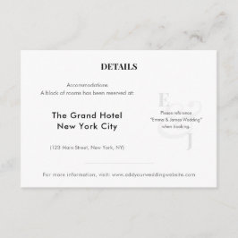 Minimalist Ampersand Wedding | Hotel | QR Code Begleitkarte
