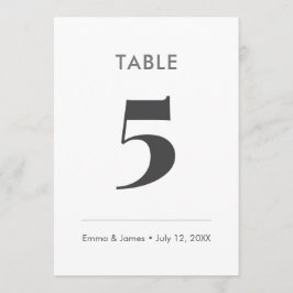 Minimalist Ampersand Wedding | Table Number Einladung
