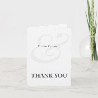 Minimalist Ampersand Wedding | Thank You Card Dankeskarte