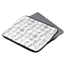 Minimalist Apotheken-Icon-Muster Laptop-Hülle