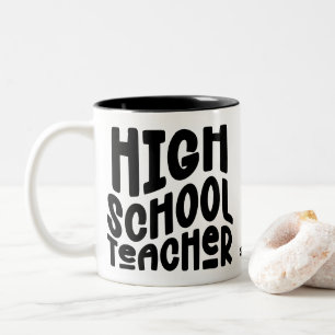 Minimalist-Appreciation für Lehrer an höheren Schu Zweifarbige Tasse