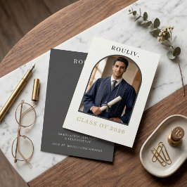 Minimalist Arch Photo Graduation Invite | ROULIV Einladung