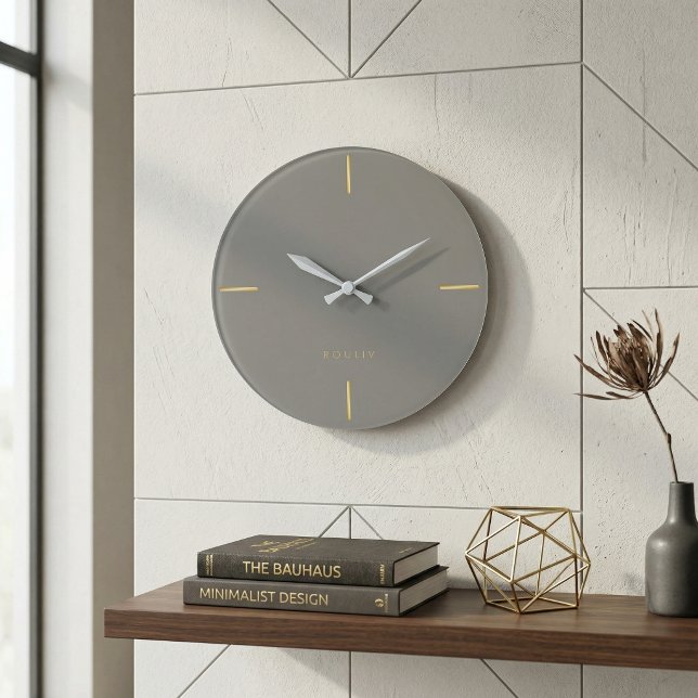 Minimalist Architectural Wall Clock - Modern  Große Wanduhr (Minimalist Architectural Wall Clock - Modern Single Line Art - Quiet Luxury Home Office Decor)