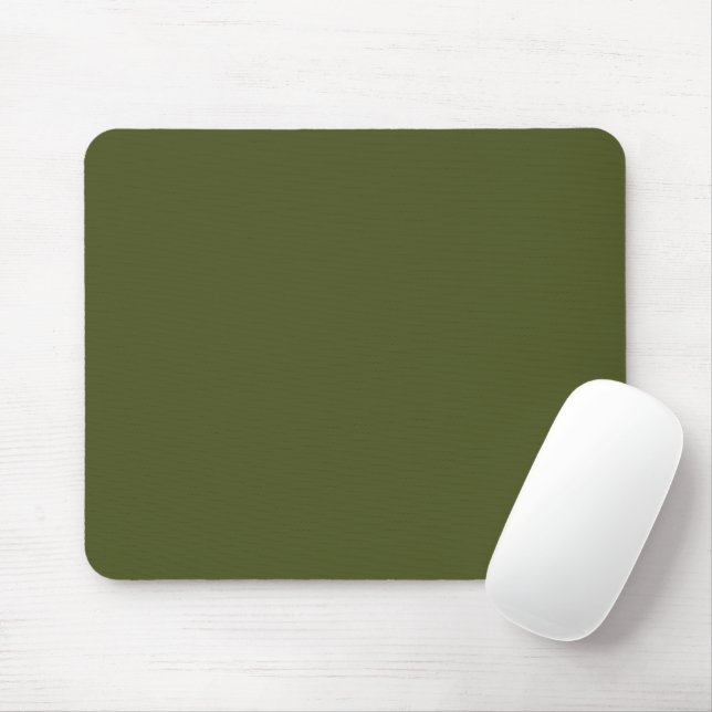 Minimalist Army Green Mouse Pad with Elegant Touch Mousepad (Mit Mouse)