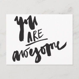 Minimalist Awesome Quote Postkarte