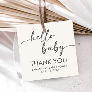 Minimalist Baby-Baby-Shower Geschenkanhänger