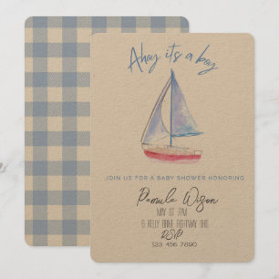 Minimalist Baby-Junge-Baby-Party Einladung