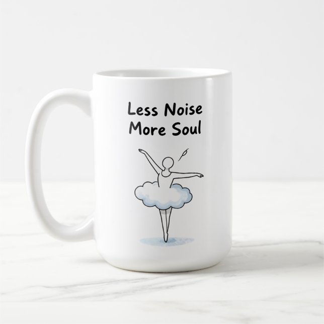 Minimalist Ballet Dancer Soul Quote Art Kaffeetasse (Links)