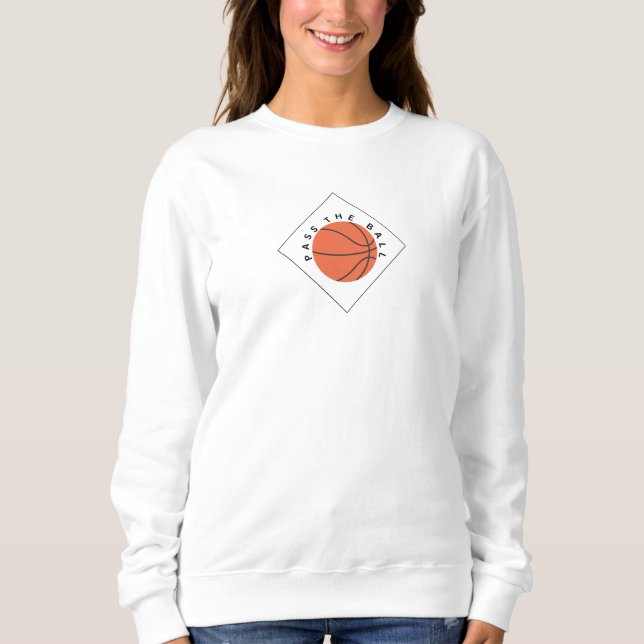 Minimalist Basketball Design Sweatshirt (Vorderseite)