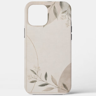 Minimalist Beige Botanische Blätter Handyhülle E Case-Mate iPhone Hülle
