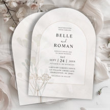 Minimalist Beige & Gold Botanisch
