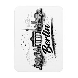 Minimalist Berlin Germany Cityscape Art Magnet
