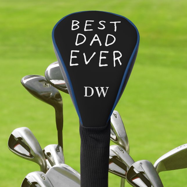 Minimalist Best Dad Ever Monogramm Golf Headcover (Von Creator hochgeladen)